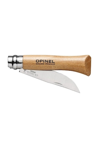 Opinel Inox 6 No Kayın Saplı Paslanmaz Çelik Kamp Çakı 123060 Kahverengi