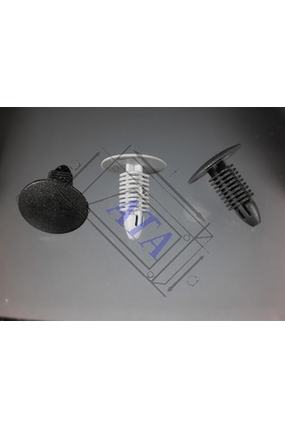 Döseme Klipsi Hyundai 85325-21000Qs - Toyota Uyumlu 90467-06020-B6 - Gri 287690906