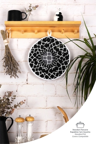 Pilav Demleme Örtüsü , Tencereler Için Lastikli Standart Ölçü Demlematik & Siyah Halka