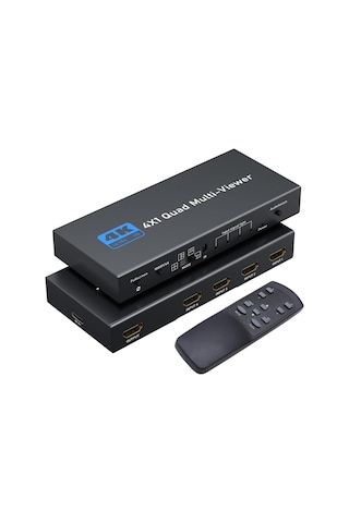 Teltree Hdmı Multi-viewer 4 Giriş 1 Çıkış - 4k/1080p Desteği, 4 Görüntü Modu, Eşsiz Geçiş, Ir Kumanda İle Kontrol Edilebilir Ekran Bölücü