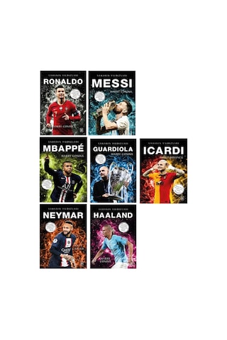Sahanın Yıldızları Ronaldo - Messi - İcardi Poster Sticker Futbolcu Kartı Hediyeli Toplam 7 Kitap