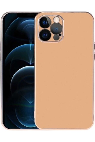 Apple Uyumlu iPhone 12 Pro Kılıf Zore Viyana Kapak Gold