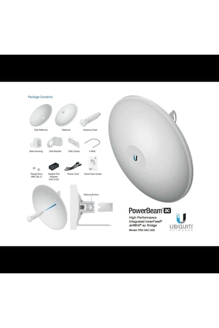 Ubıquıtı Pbe-5ac-500, Powerbeam, 5ghz, 450mbps, 27dbi Anten, Dış Ortam Access Point