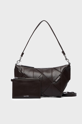 Calvin Klein Logolu Çıkarılabilir Askılı Çanta Lv04f3546gbal Bayan Çanta Lv04f3546g Bal Kahve