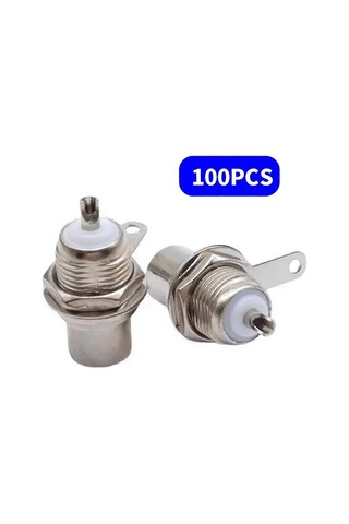 100 Adet Nikel Kaplama Dişi Soket Ses Video Av Soketi