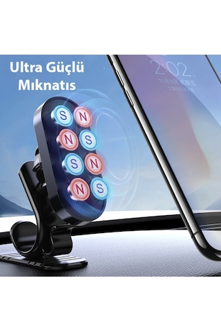 Torpido Üstü Mıknatıslı Çok Güçlü Telefon Tutucu Fiat Renault Opel Peugeot Uyumlu