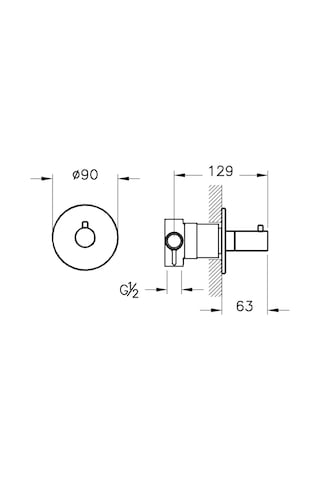 VitrA Origin A4262436 Ankastre 3 Yollu Yönlendirici Mat Siyah