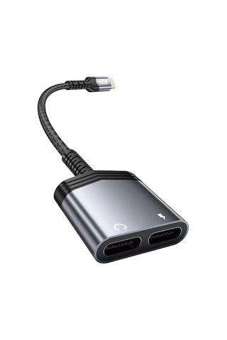 Go Des GD-UC070 2in1 Lightning Şarj Ve Ses Adaptörü Dönüştürücü
