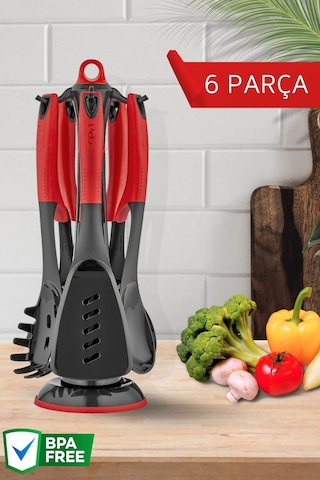 Nandy Home 6 Parça Isıya Dayanıklı, Askılı Mutfak Servis Seti