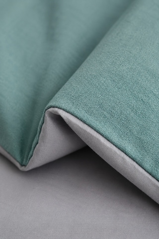 Düz Renk Nevresim Takımı - Kutulu - Desensiz - Solmaya Dayanıklı - Canlı Renkli - Hassas Tuşeli - Yumuşak - 80% Pamuk 20% Polyester - 200 X 220 Cm Gri - Açık Yeşil