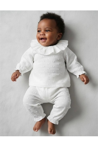 Tiffany Baby & Kids Tiffany Baby Müslin Newborn Pure Theme 2'li Takım 10012 Ekru