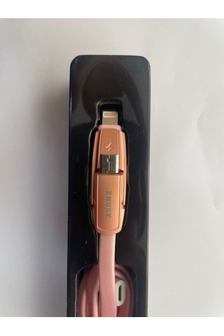 ZHUSE İOS ve USB Başlıklı Şarj Kablosu 2.1 Amper