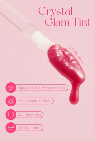 Clio Crystal Glam Tint 10 Baby Berry 10