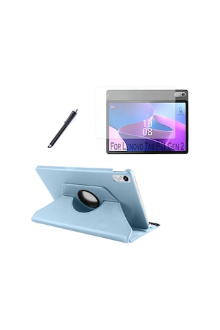 Lenovo Tab P11 2.nesil 11.5 İnç Tb-350fu Dönebilen Standlı Tablet Kılıfı + Ekran Koruyucu + Kalem Kapaklı Kılıf