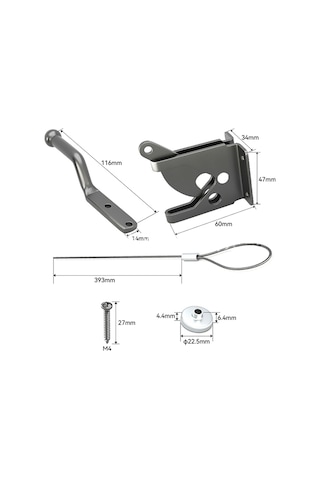 Nayomiglow Adet Yaylı Çekmeli Kapı Mandalı, Çit Kapı Kilidi, Halatlı Küçük Çit Kilidi, Çit Kapıları İçin Uygun