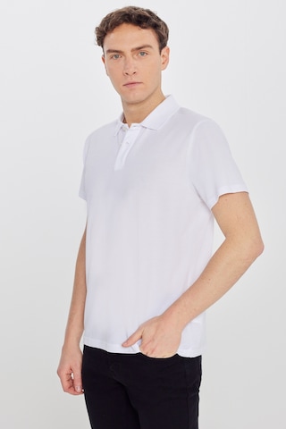 AC&Co / Altınyıldız Classics Erkek Beyaz Pamuklu Slim Fit Dar Kesim Polo Yaka Tişört Beyaz