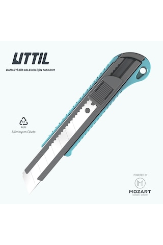 UTTIL Nmuk05 Hafifletilmiş Alüminyum Gövdeli 18 Mm Maket Bıçağı
