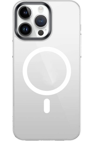 Apple Uyumlu iPhone 15 Pro Max Kılıf Zore Wireless Şarj Özellikli Şeffaf G-glass Kapak