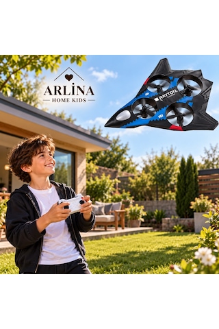Mini Drone Savaş Uçağı Çocuk Drone 360 Uçuş, Tek Tuş Kalkış, Uzaktan Kumandalı