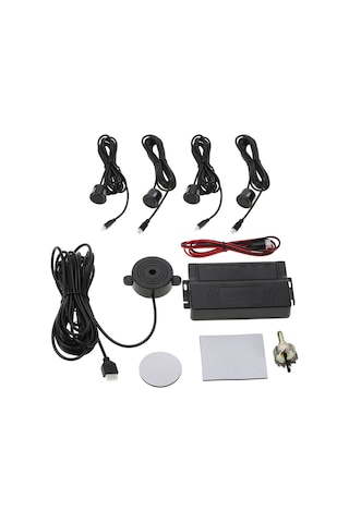 Moveevo Otomobil Park Yardımı Sistemi - 4 Ultrasonik Sensörlü, Hızlı Tepki Verici, 0.3-2.0m Algılama Aralığı, Sesli Uyarı