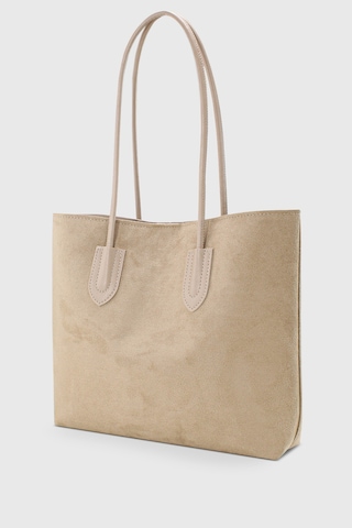 Housebags Süet Krem Retro Shopper Çanta 264 Süet Krem