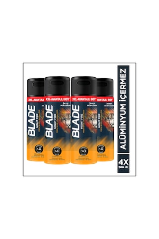 Blade Night Fire Erkek Alüminyumsuz Deodorant 4x200 Ml Leke Bırakmaz