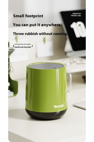 Pazly--masaüstü Çöp Pres Tipi Yatak Odası Oturma Odası Muhtelif Saklama Kutusu Çok Fonksiyonlu Masa Ev Kapaklı Çöp Kutusu