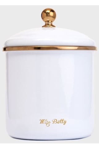 Vntgkvn-004 Miss Betty Vintage Style 12 Cm Emaye Kavanoz 001