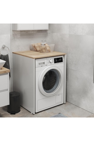 Aqua Bagno Voca Smartbox Çamaşır Makinesi Alt Dolap - Somono Meşe - Beyaz