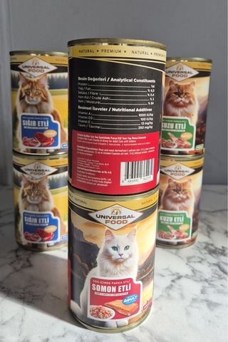 2x 400 Gr Somon Etli Parça Etli Soslu Yaş Kedi Maması