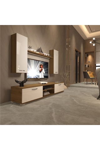 Decoraktiv Eko 7 Mdf Dvd Tv Ünitesi Tv Sehpası Pera - Beyaz