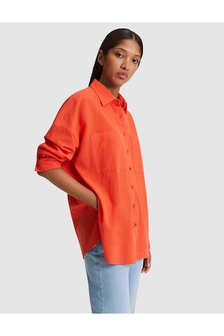 Pierre Cardin Kadın Nar Çiçeği Gömlek Desenli 50328624-vr039