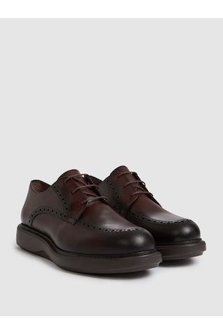 Cacharel Kahverengi %100 Deri Smart Casual Ayakkabı