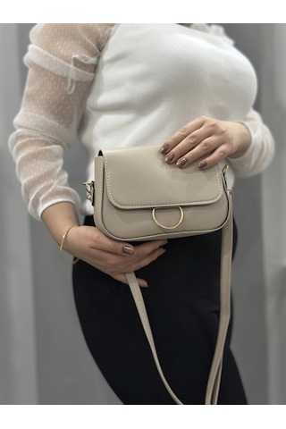 Biçomi Bej Cilt Mossi Çanta Bej