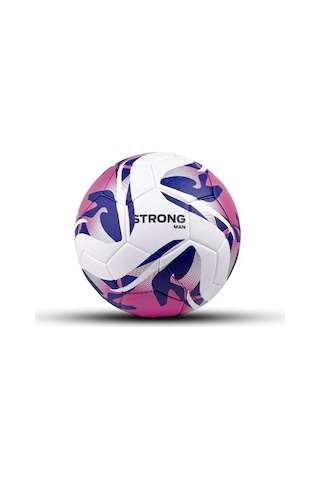 Strongmen Lazer Kesim 4 Astarlı Suni Deri Sert Zemin Halı Saha Futbol Topu No:5 Bsf-8000 Beyaz Lacivert Pembe