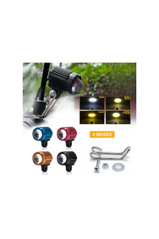 Padalink Çift Renkli 6000k Beyaz 3000k Sarı 30w Led Motosiklet Farı - Araç, Kamyon, Atv İçin