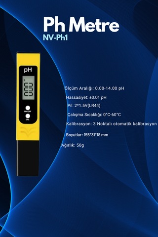 Dijital Ph Metre 0-14 Ph Yüksek Hassasiyetli Su Test Cihazı, Akvaryum Havuz Ve Su Arıtma Için 0-14 Ph Aralığı