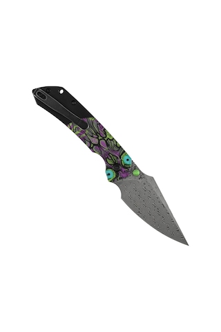 Kansept Fenrir Mor Ölümsüz Baskılı Pc Sap Damascus Çelik Çakı K1034s7 Kum