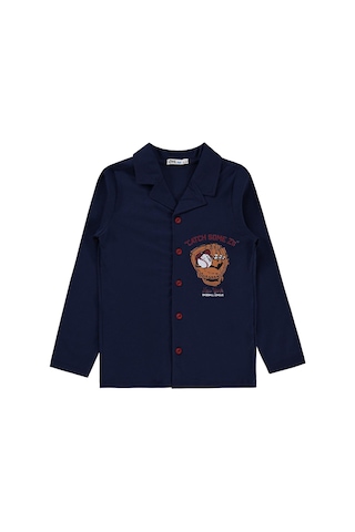 Civil Boys Önü Düğmeli 6-9 Yaş Pijama Takımı - Lacivert