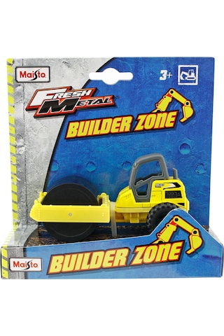 Maisto Inşaat Araçları Street Roller Iş Makinası Sarı Metal Gövde