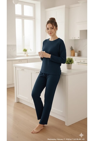 Sude Kadın Pijama Takımı Lacivert