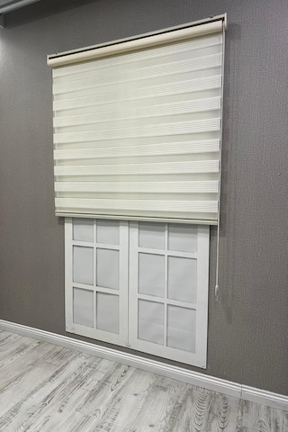 Zebra Stor Perde Dar Plise Güneşlik Perde, Krem, 60 X 200 Diğer