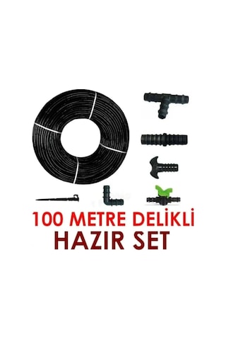 16 Mm 100 Metre 20cm Kendinden Delikli Damla Sulama Sistemi Ek Parçaları