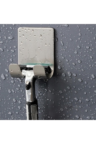 Novahub 4 Adet Gümüş Duvar Jilet Tutucu Paslanmaz Çelik Tıraş Makinesi Depolama Kanca Rafları Gümüş