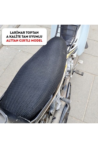 Yamaha Crypton Sele Koltuk Kılıfı / 3d Çift Kat File Terletme Yapmaz - Alttan Cırtlı Kolay Montaj
