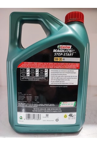 Castrol Magnatec Benzin+dizel 5w-30 A5 4lt Üretim : 2024