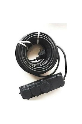 3'lü 25 Metre Ip44 Topraklı Kauçuk Uçlu Uzatma Kablosu Ttr/cca - 3'lü 25 Metre Ip44 Topraklı Kauçuk Uçlu Uzatma Kablosu Ttr/cca -