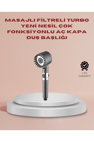 Filtreli Masaj Özellikli Duş Başlığı Aç Kapa Tuşlu