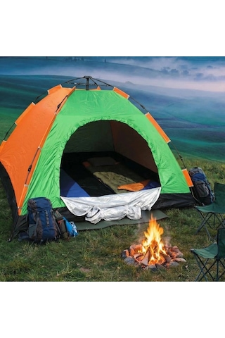 6 Kişilik Otomatik Kurulum Kamp Çadırı Outdoor Aile, Doğa, Suya Dayanıklı Hızlı Kurulum Çadır 220x Çok Renkli