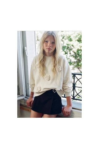 Laciel Prs Laciel Çicek Detaylı Sweatshirt Krem Krem